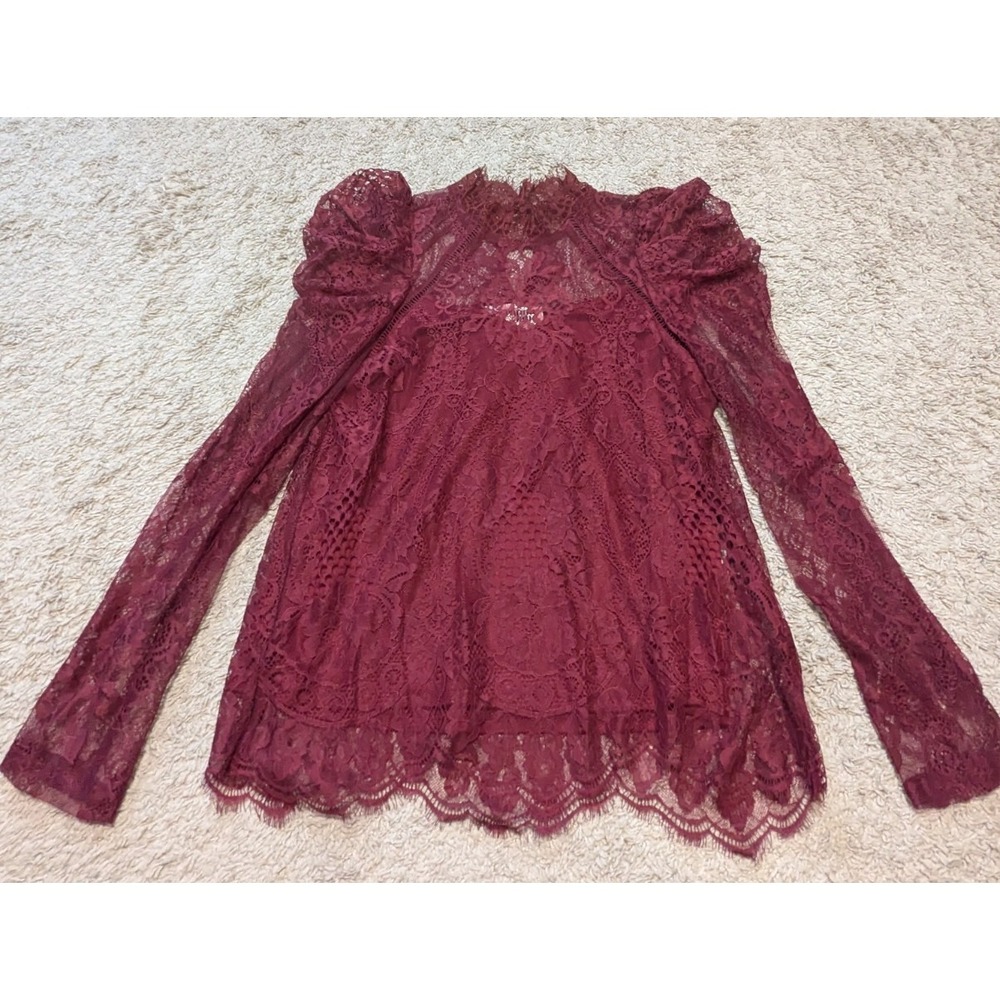Savanna Jane Lace Blouse Top Womens Sz S Dainty Whimsigoth Fairy Grunge Romantic